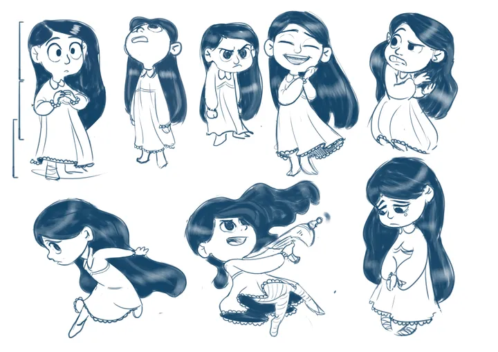 Girl Poses Sketch