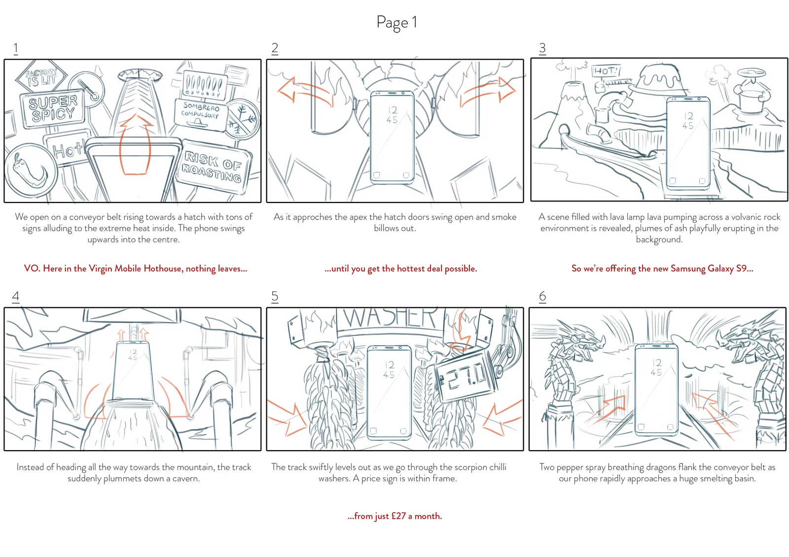 Virgin Storyboard Page 1
